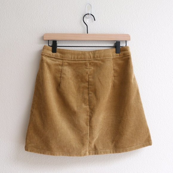 Arizona Corduroy Brown Mini Skirt – Size 7 – Y2K Preppy A-Line - Picture 8 of 10